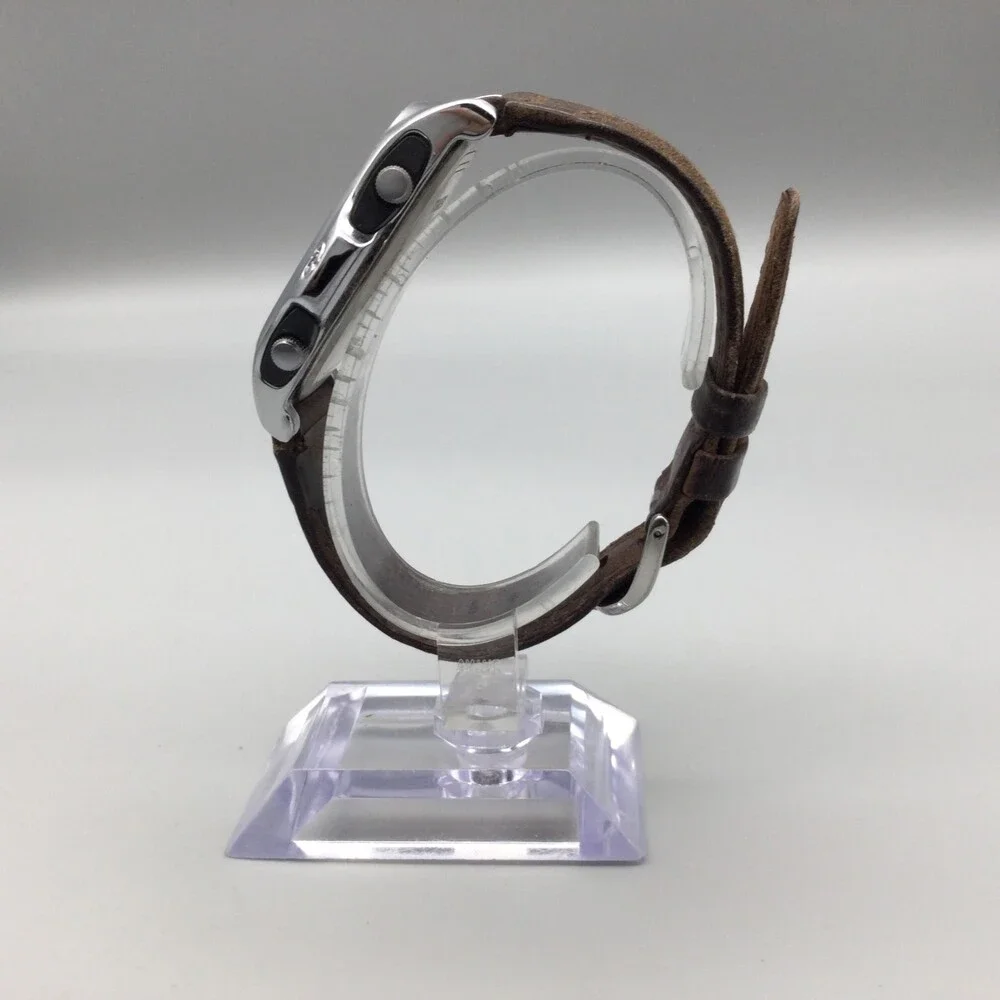 Timex Expedition Dual Time Watch Men 36mm Silver Tone BROKEN PARTS OR REPAIR - Picture 3 of 14